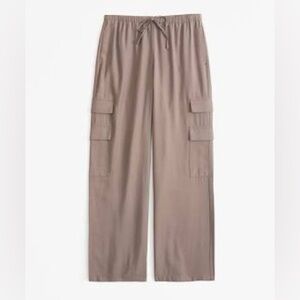 A&F Abercrombie and Fitch pull on cargo pants smoky brown L